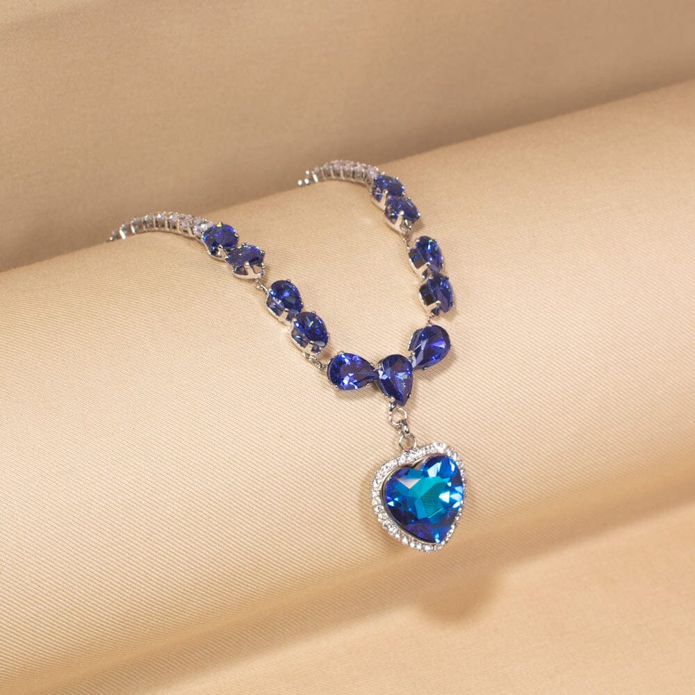 Blue Amour Necklace Set-Glitterati Collection