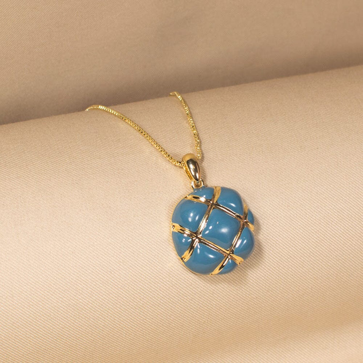 Blue Lattice Pendant Set