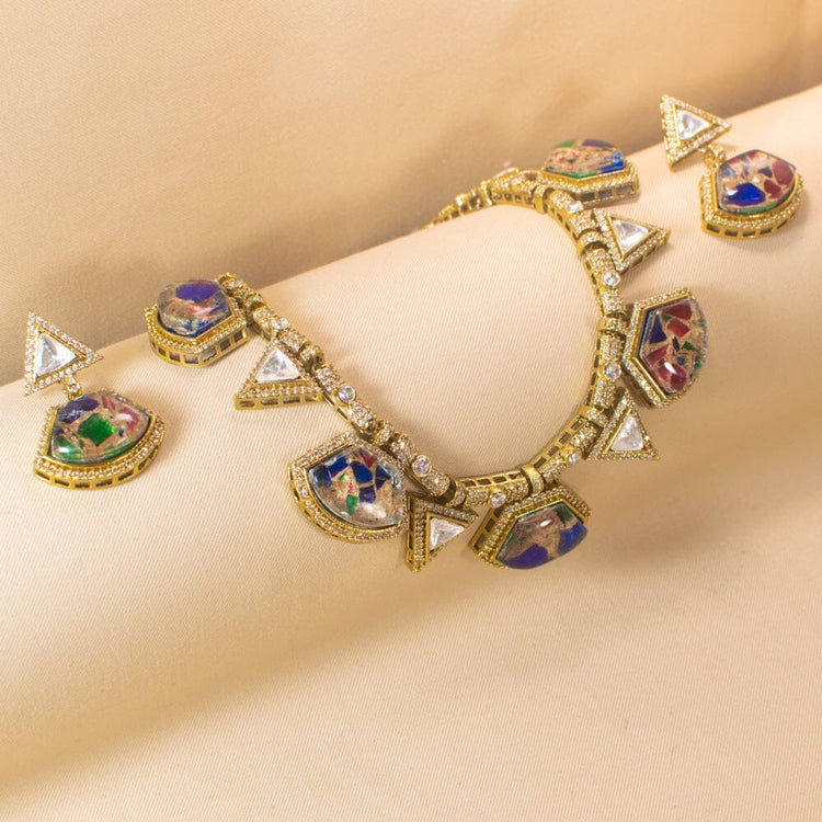 Blue Nile Statement Necklace Set – Blingvine1