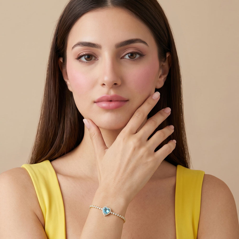 Blue Romance Chain Bracelet