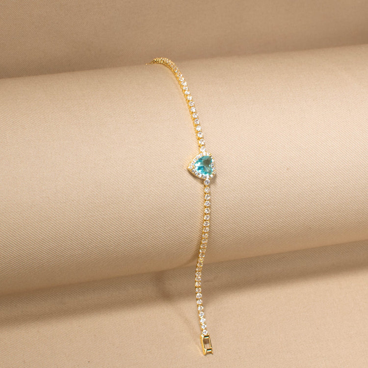 Blue Romance Chain Bracelet