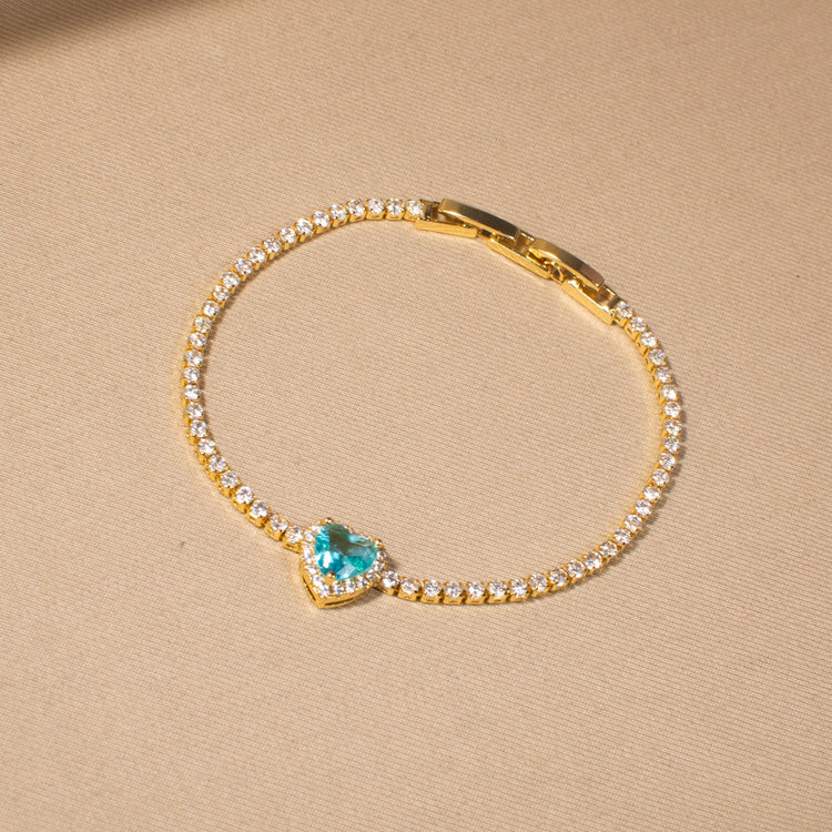 Blue Romance Chain Bracelet