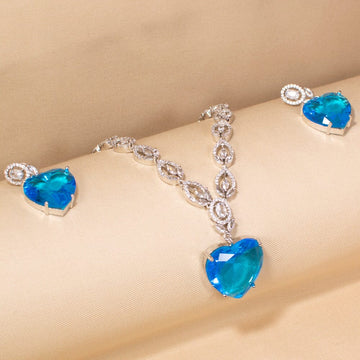 Blue Royale Statement Necklace Set