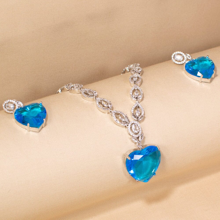 Blue Royale Statement Necklace Set