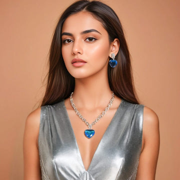 Blue Royale Statement Necklace Set