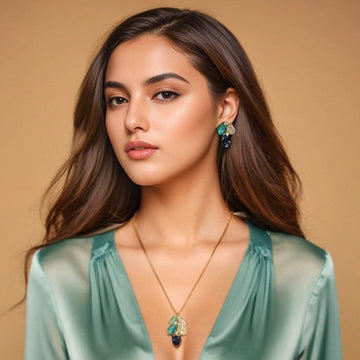 Blue Tide Pendant Set - Blue - Edgy Collection
