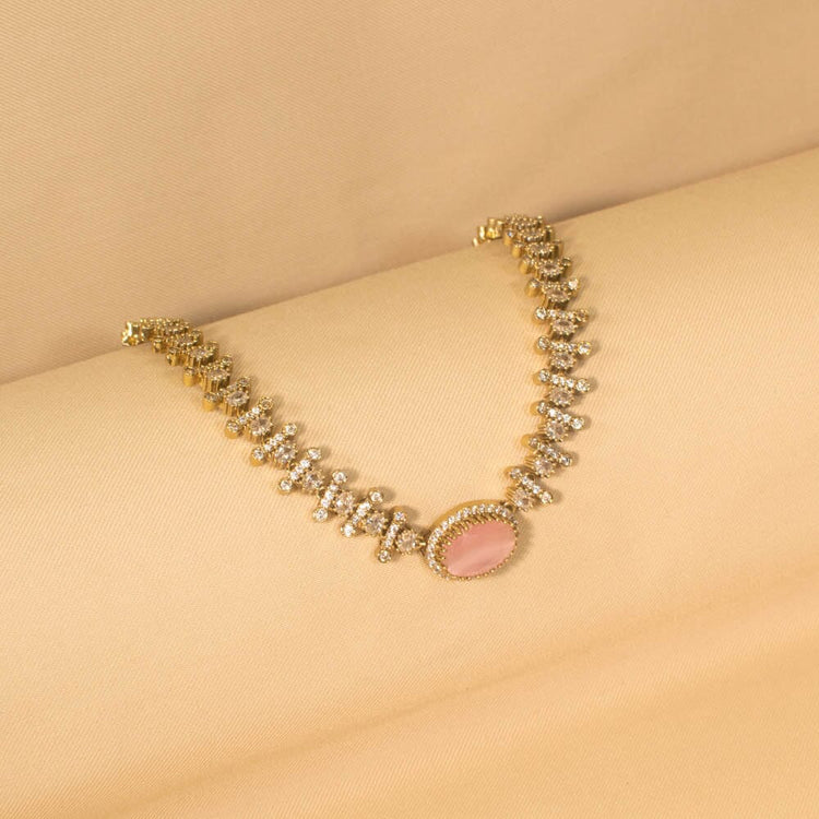 Blush Bloom Necklace Set - Glitterati Collection