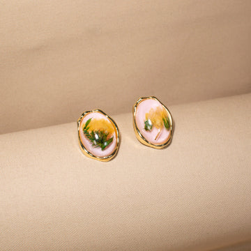 Blush Botanical Studs