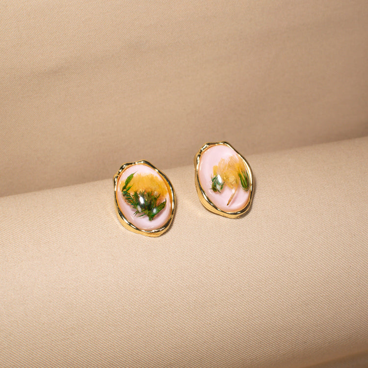 Blush Botanical Studs