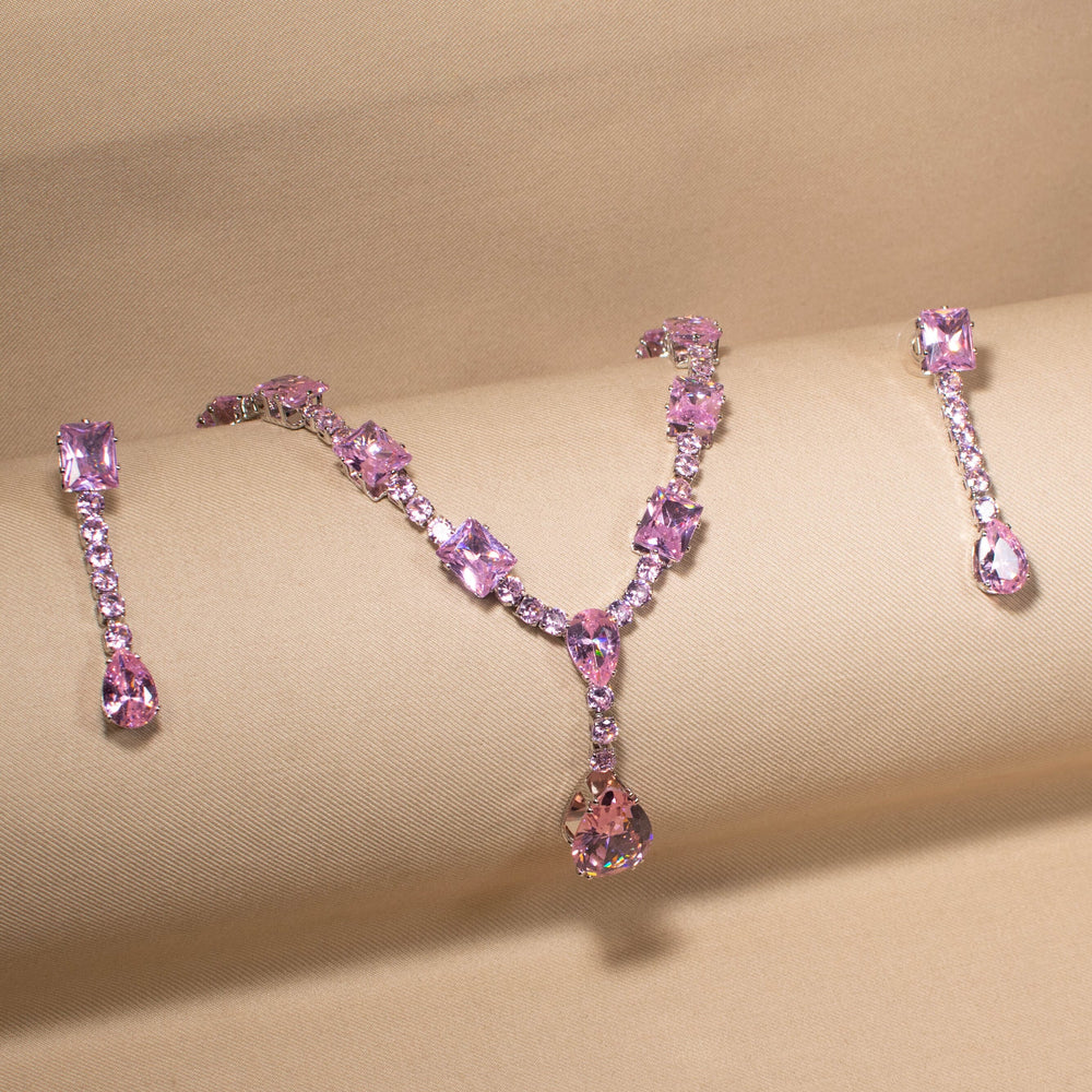 Blush Cascade Necklace Set