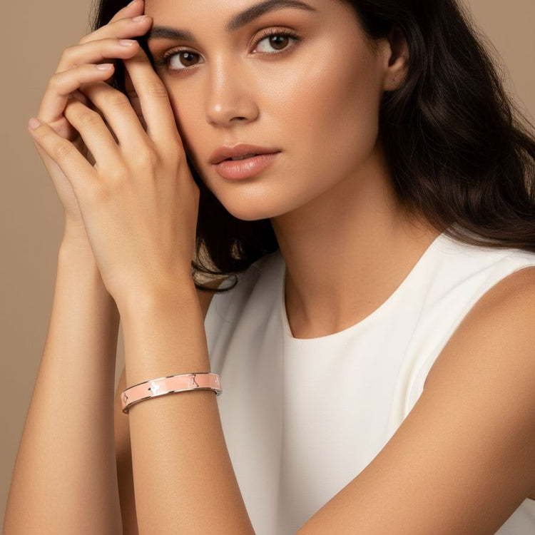 Blush Enamel Cuff