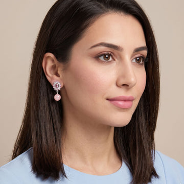 Blush Glamour Drop Earrings