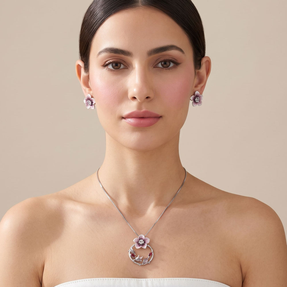 Blush Orchid Flora Pendant Set