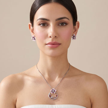 Blush Orchid Flora Pendant Set