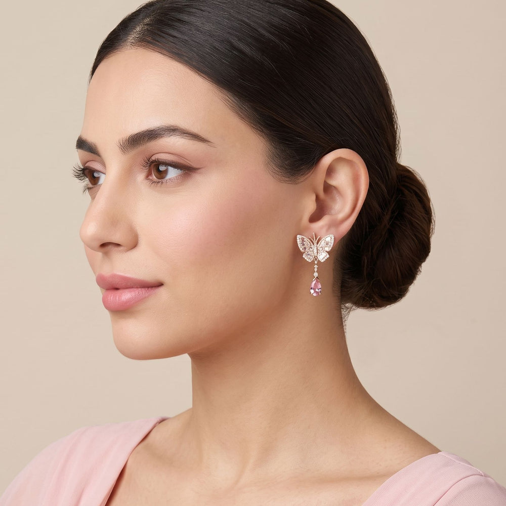 Blushing Butterfly Earrings
