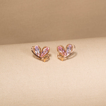 Blushing Heart Cluster Studs