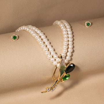 Botanical Emerald Grace Luxe Necklace Set