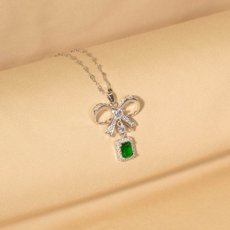 Bow Pendant Set - Green - Minima Collection