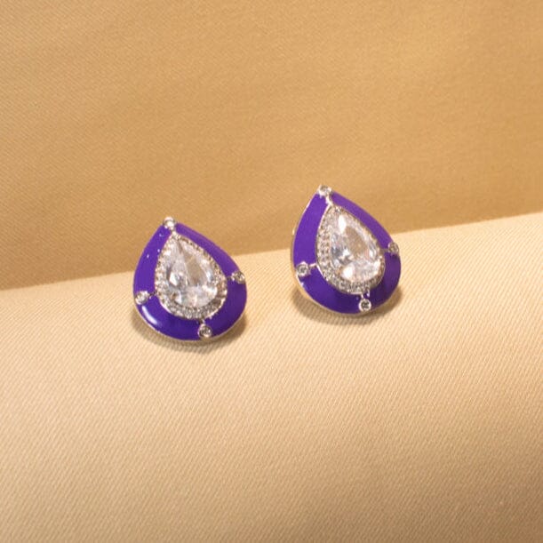 Candy Drop Studs - Purple