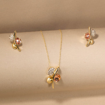 Caramel Orbit Pendant Set
