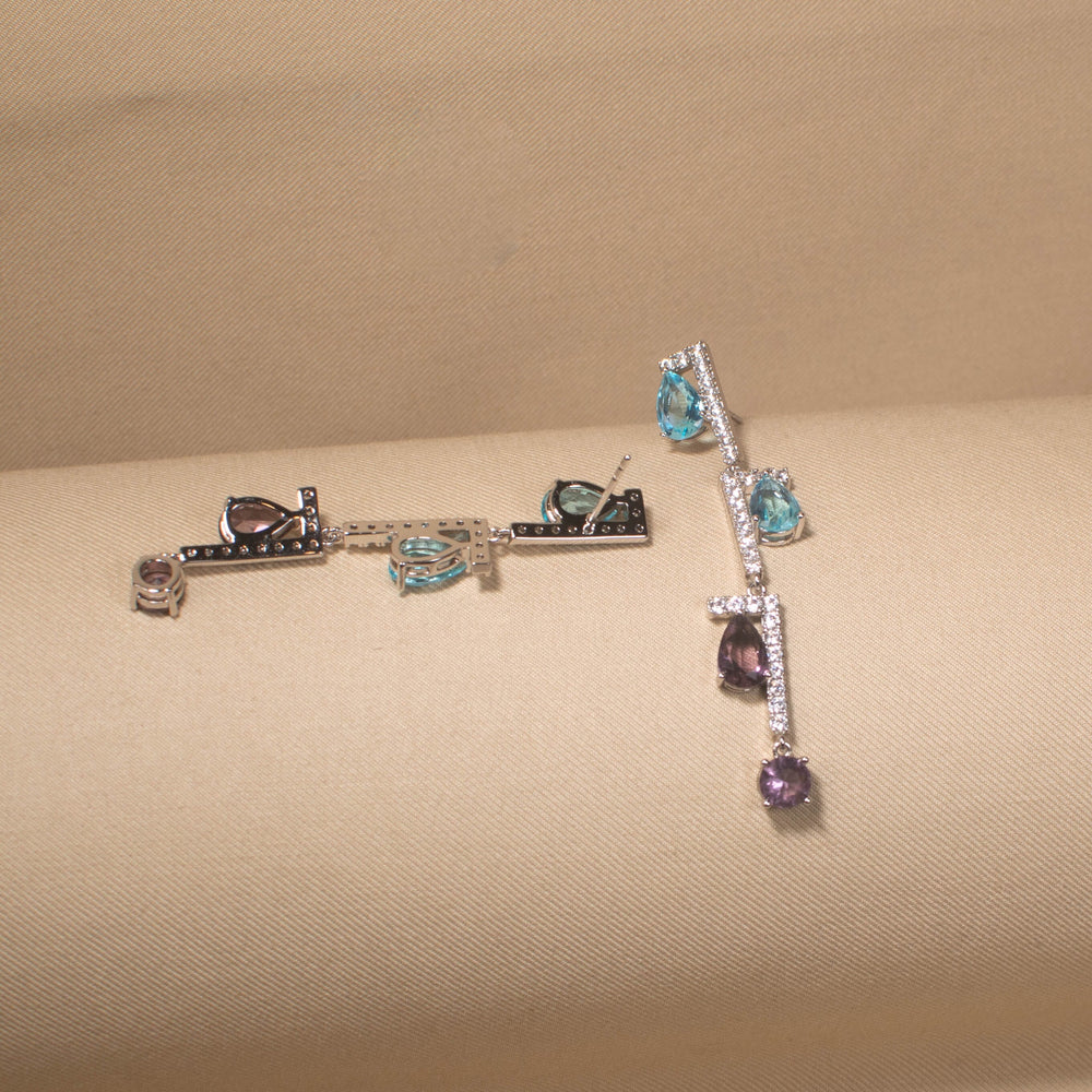 Cascade Crystal Tiered Earrings