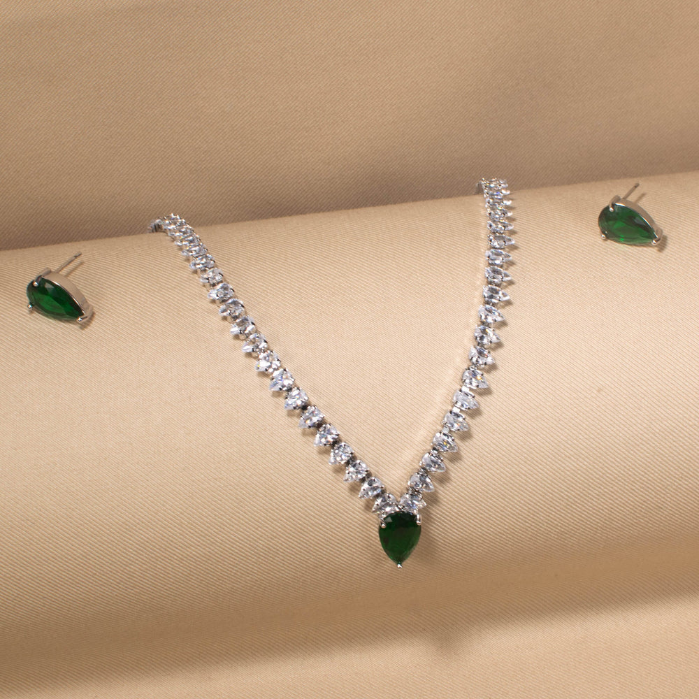 Cassia Necklace Set - Green