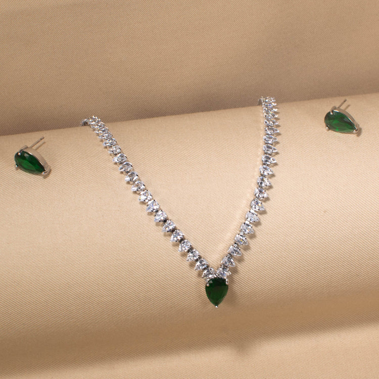 Cassia Necklace Set - Green