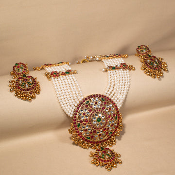 Celestial Mandala Statement Necklace Set