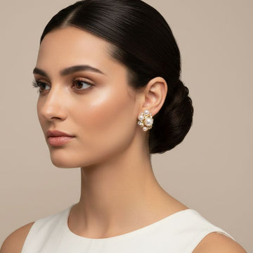 Celestial Pearl Bouquet Studs
