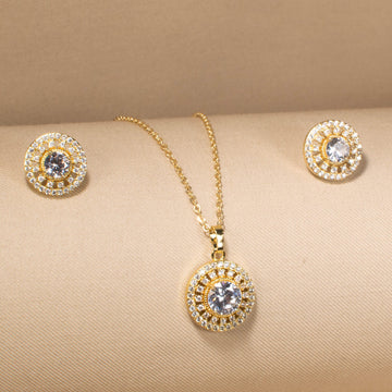 Celestial Solitaire Pendant Set