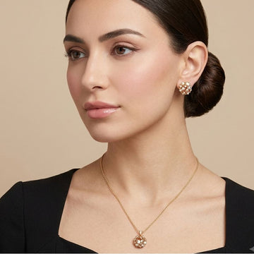 Champagne Cluster Pendant Set