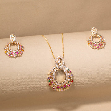 Chroma Crescent Pendant Set