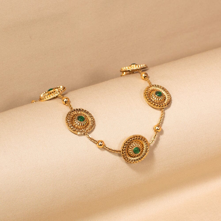 Cirra Necklace Set-Green-Budget Series