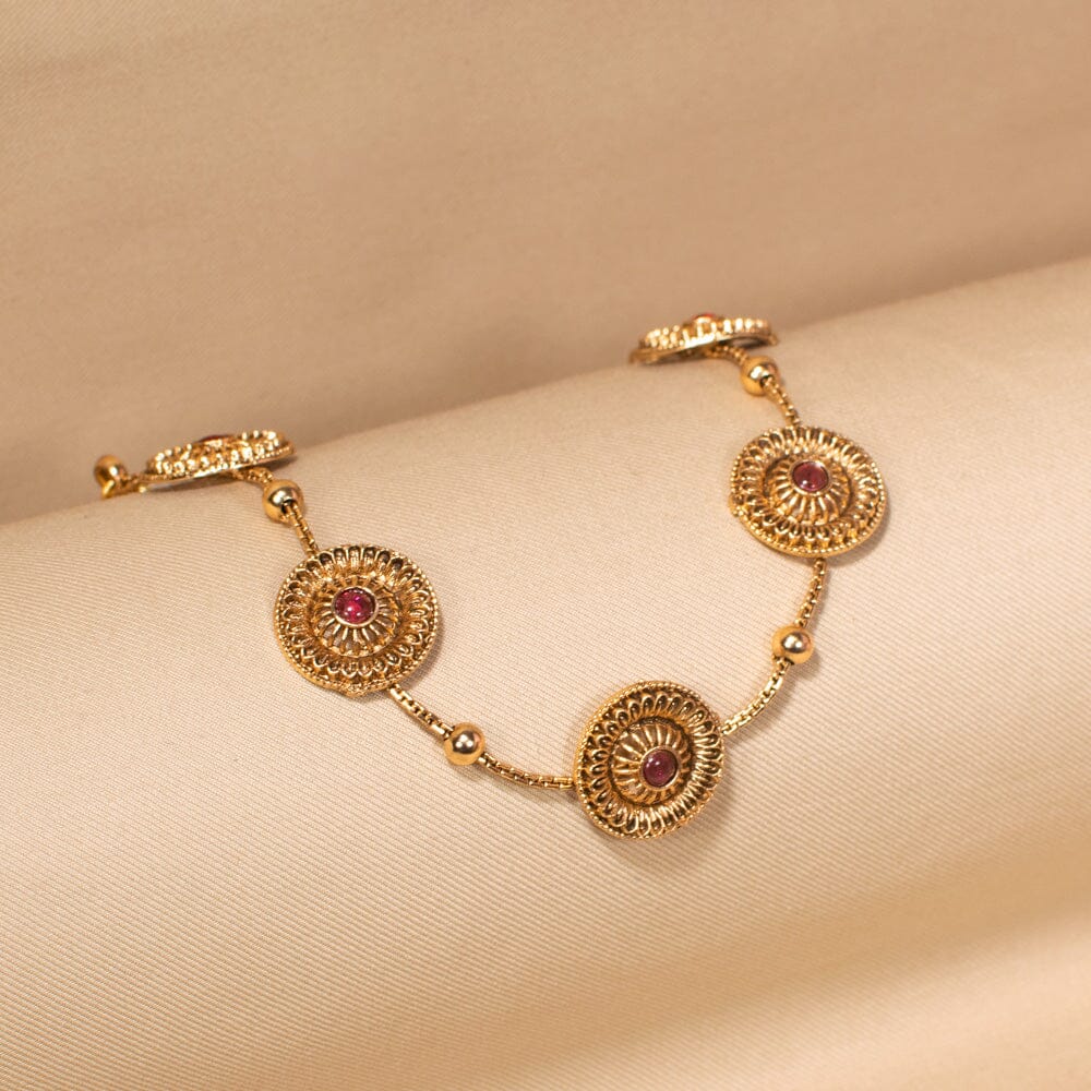 Cirra Necklace Set-Red-Budget Series