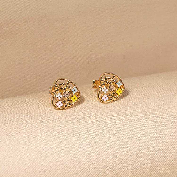 Color Pop Heart Studs