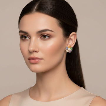 Color-Wheel Blossoms Studs