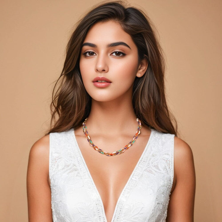 Colorwave Chain Necklace-Edgy Collection