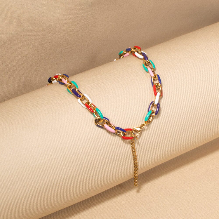 Colorwave Chain Necklace-Edgy Collection