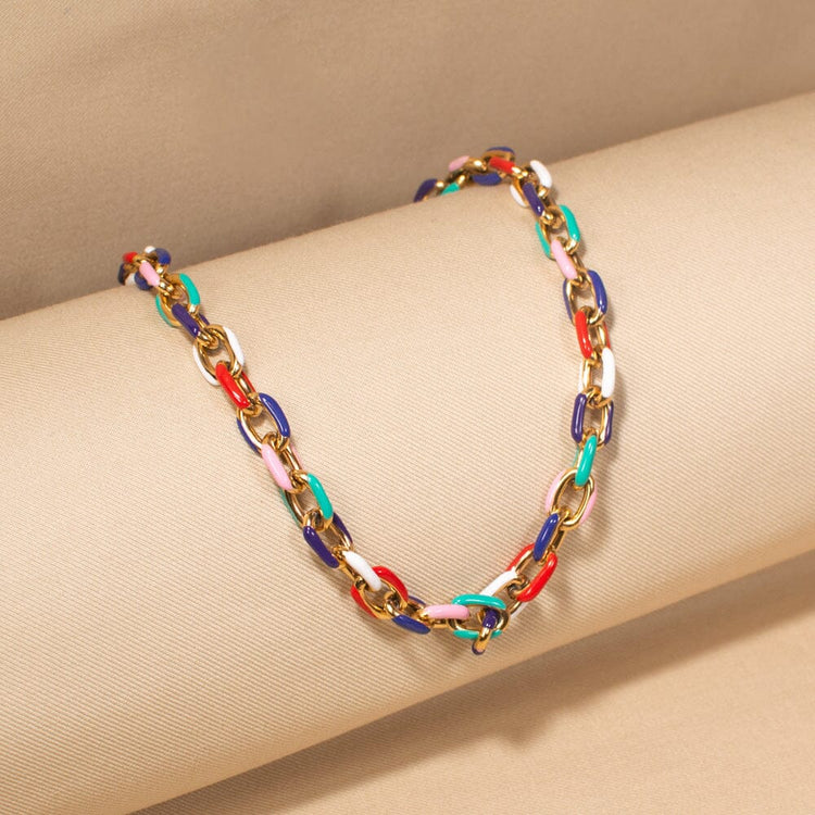 Colorwave Chain Necklace-Edgy Collection
