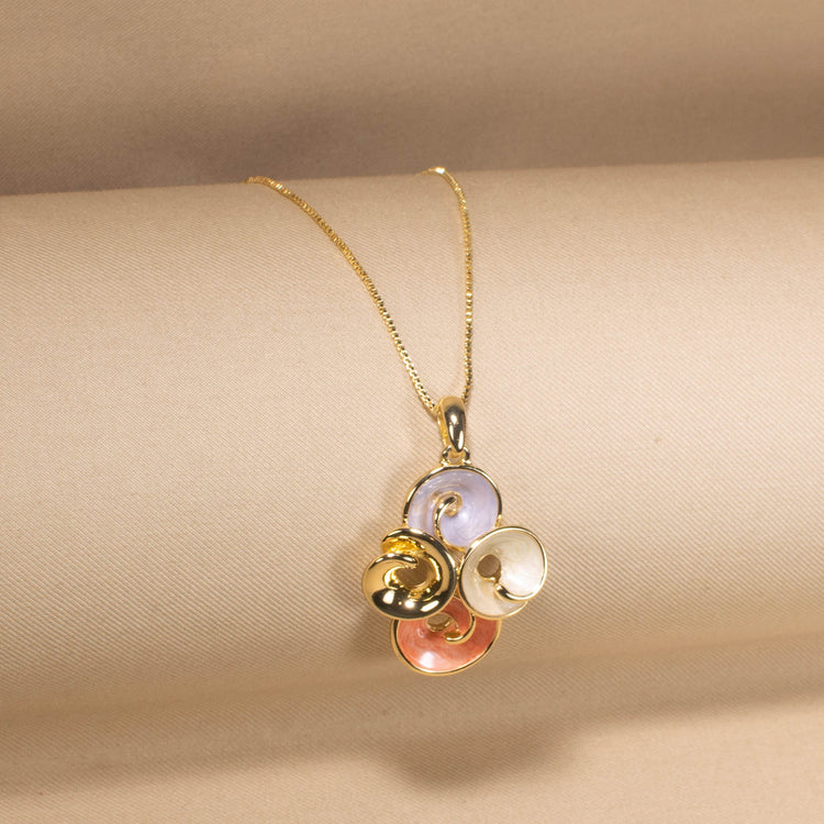 Coral Swirl Pendant Set