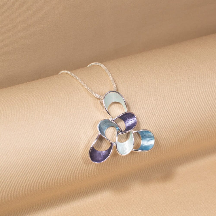 Cosmic Swirl Pendant Set-Blue-Edgy Collection