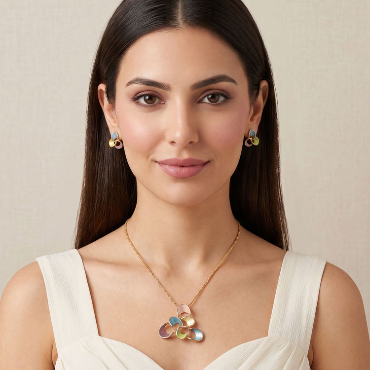 Cosmic Swirl Pendant Set - Edgy Collection