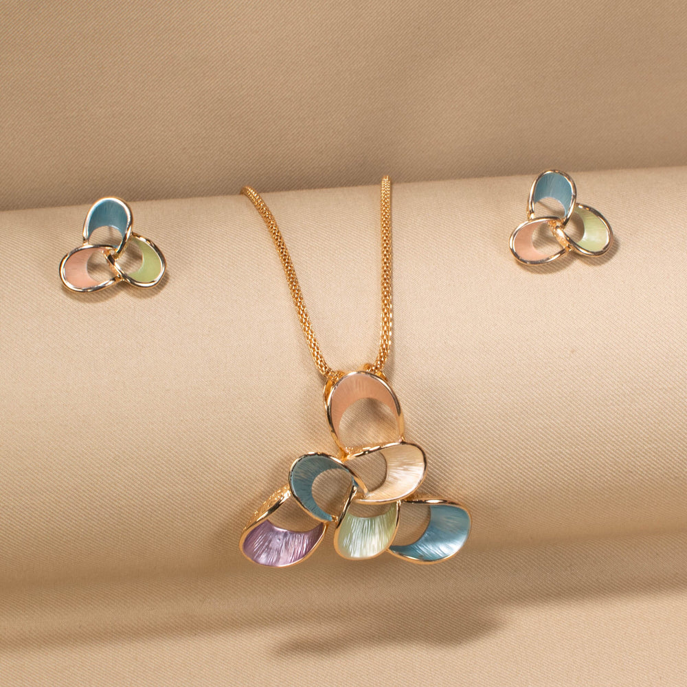 Cosmic Swirl Pendant Set - Edgy Collection