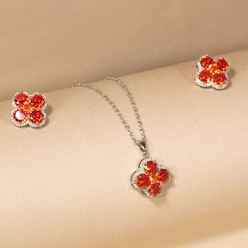 Crimson Clover Pendant Set - Minima Collection