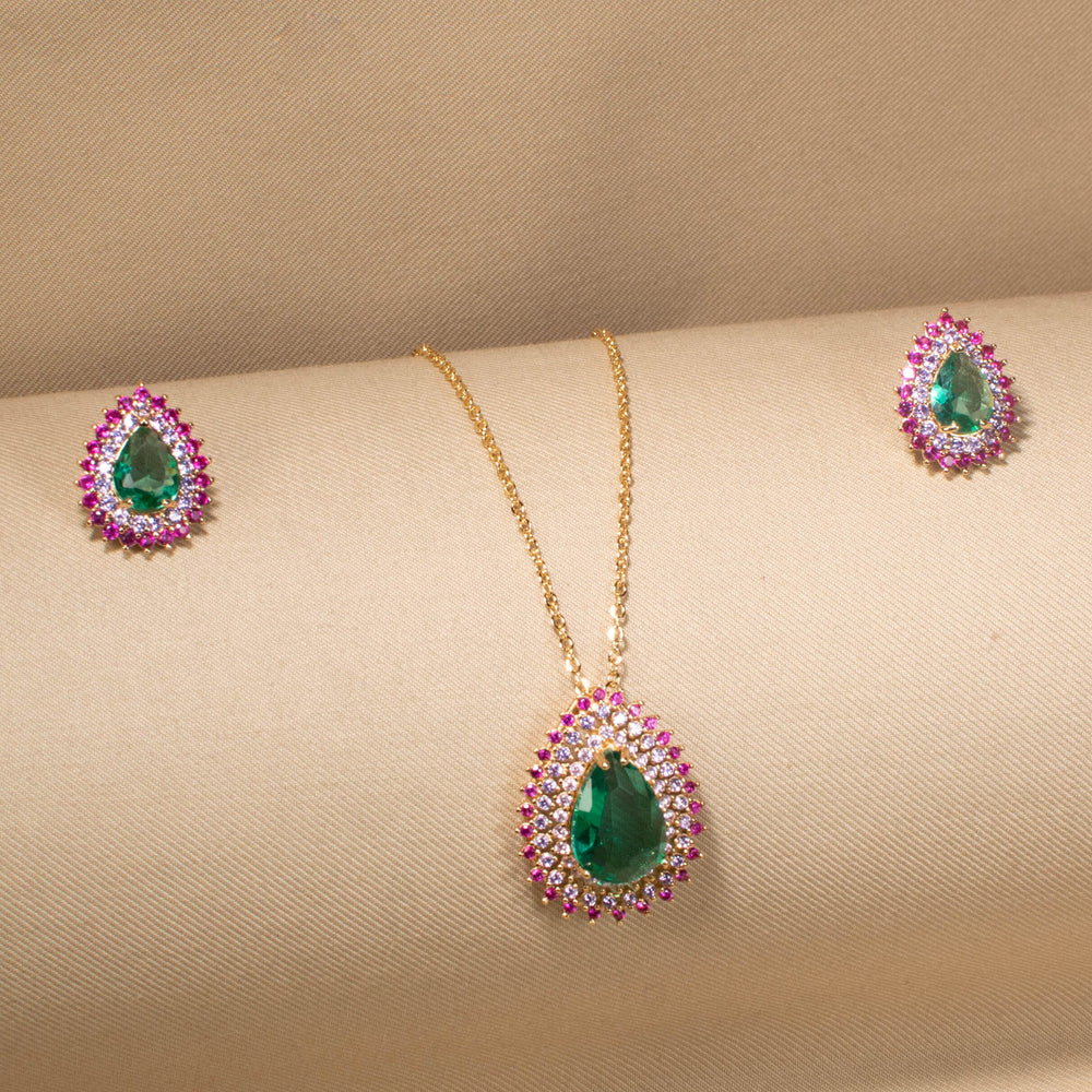 Crown Jewel Pendant Set
