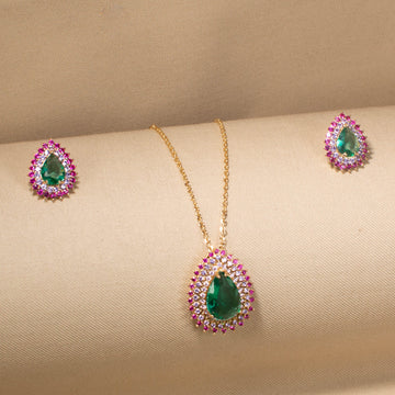 Crown Jewel Pendant Set
