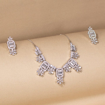 Crystal Flora Necklace Set