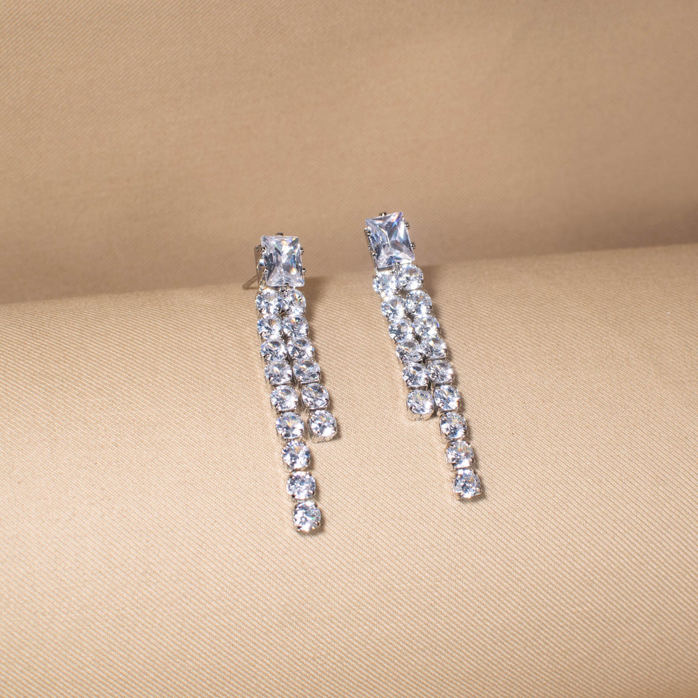 Crystal Waterfall Necklace Set