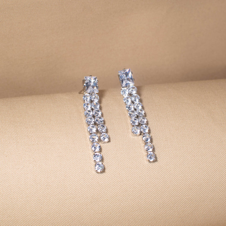 Crystal Waterfall Necklace Set