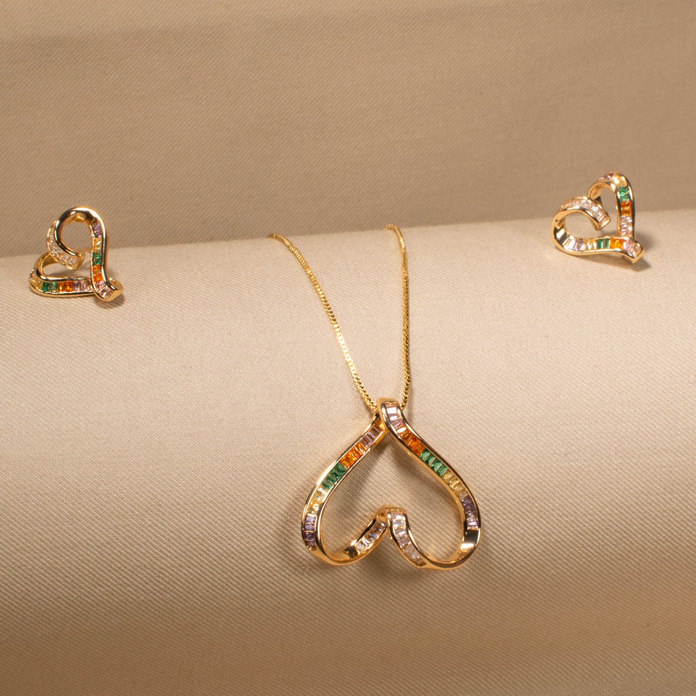 Cupid’s Rainbow Pendant Set